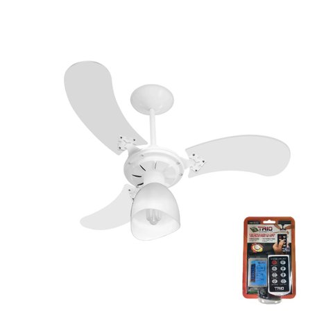 Ventilador Teto Super Baby Colors 3pás Mdf Branco 220v+controle Venti-delta