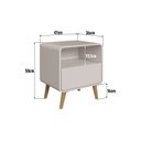 Ver imagem 4 de Mesa de Cabeceira com 1 Gaveta Curve Bege