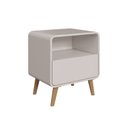 Ver imagem 3 de Mesa de Cabeceira com 1 Gaveta Curve Bege