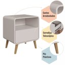 Ver imagem 7 de Mesa de Cabeceira com 1 Gaveta Curve Bege
