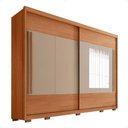 Ver imagem 3 de Guarda Roupa Roma 2 Portas Espelho 6 Gavetas Marrom Caemmun