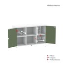Ver imagem 6 de Armário para Escritório com 2 Portas com Chave 121,5cm PE40 Branco
