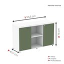 Ver imagem 3 de Armário para Escritório com 2 Portas com Chave 121,5cm PE40 Branco