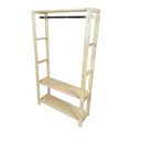 Ver imagem 2 de Guarda-Roupa Closet Mini Macapá 180X100X33 em Madeira de Pinus - NATURAL