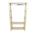 Ver imagem 4 de Guarda-Roupa Closet Mini Macapá 180X100X33 em Madeira de Pinus - NATURAL
