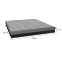 Ver imagem 3 de Colchão na Caixa Casal King Fit Visco 193x203 Cinza D40 Umaflex