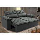 Ver imagem 6 de Sofá Top Compact 180 Cm Retrátil e Reclinável Suede Cinza - Sofá na Web