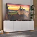 Ver imagem 2 de Rack para Tv até 50 Polegadas com 4 Portas Multimóveis Mp1072 Branco/natural