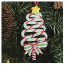 Ver imagem 1 de Kit 2 Enfeite Pendente Para Árvore De Natal Pinheirinho 13,5cm
