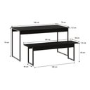 Ver imagem 6 de Mesa De Jantar Com 1 Banco Estilo Industrial