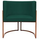 Ver imagem 3 de Kit 2 Poltronas para Sala de Recepção Luna Suede Cores Base de Ferro Bronze