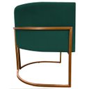 Ver imagem 5 de Kit 2 Poltronas para Sala de Recepção Luna Suede Cores Base de Ferro Bronze