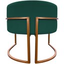Ver imagem 7 de Kit 2 Poltronas para Sala de Recepção Luna Suede Cores Base de Ferro Bronze
