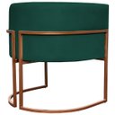 Ver imagem 6 de Kit 2 Poltronas para Sala de Recepção Luna Suede Cores Base de Ferro Bronze