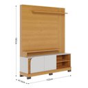 Ver imagem 3 de Estante para TV e Home Theater até 65 Polegadas 152CMX187CM 2 Portas Jurerê