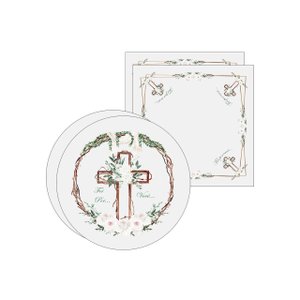 Kit Sousplat + Guardanapo Páscoa Cristã NSW 2 Peças com base
