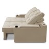 Sofá Retrátil Reclinável 3 Lugares 2,00m com Porta Copos e Usb Helena Suede Bege Adonai Estofados - 8