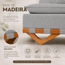 Ver imagem 5 de Sofá Cama Lumi 3 Lugares com Pillow Top 190cm Cinza Linho