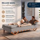 Ver imagem 7 de Sofá Cama Lumi 3 Lugares com Pillow Top 190cm Cinza Linho
