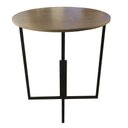 Ver imagem 1 de Mesa Prime Preto/Tabaco Linheiro Redonda BF Decor Prime Compacta
