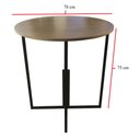 Ver imagem 2 de Mesa Prime Preto/Tabaco Linheiro Redonda BF Decor Prime Compacta