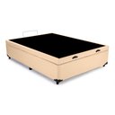 Ver imagem 2 de Base Box Baú Casal AColchoes Sintético Bege 41x138x188