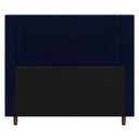 Ver imagem 3 de Cabeceira Cama Box Casal Queen Size Ferrara 160cm Veludo Azul Marinho - Desk Design