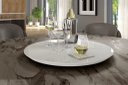 Ver imagem 2 de Prato Giratório de mesa diâmetro 60 cm Bandeja para Servir mdf com vidro Decorativo - Off White