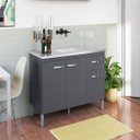 Ver imagem 1 de Balcão Gabriela s/Tampo 1,20 Cinza - Vrk Comercio On-Line