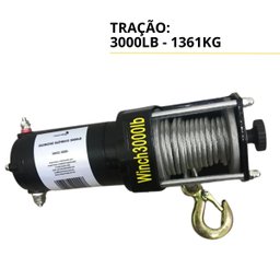 Guincho Elétrico 12v com Cabo 6m 3000 Lbs 1361 Kg Importway Iwge-3000 - 3 Guincho Elétrico 12v com Cabo 6m 3000 Lbs 1361 Kg Importway Iwge-3000 - 3
