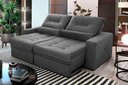 Ver imagem 1 de Sofá Retrátil Reclinável Sevilha 230cm Suede Velut com Molas Ensacadas - King House
