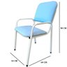Cadeira Secretária Para Recepção Em Clínica Hospital E Laboratórios Medcombo Cor água - 2