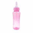 Ver imagem 1 de Mamadeira Petita 240 Ml Relevo Color Bico Redondo Cristal:rosa