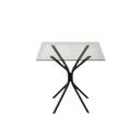 Ver imagem 2 de Base Pé de Mesa Paris Quadrada Redonda Vidro Madeira Granito Preto