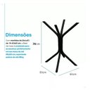 Ver imagem 3 de Base Pé de Mesa Paris Quadrada Redonda Vidro Madeira Granito Preto