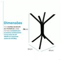 Ver imagem 3 de Base Pé de Mesa Paris Quadrada Redonda Vidro Madeira Granito Preto