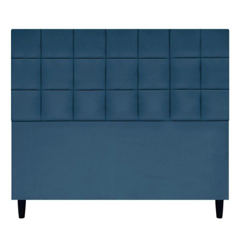 Cabeceira Decorativa Florem para Cama de Casal 140 Cm Azul-marinho, Suede