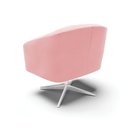 Ver imagem 4 de Cadeira Sala de Jantar Giratória Base Cromada Stella Suede D03 - D'Rossi Cor Rosa Bebê
