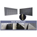 Ver imagem 3 de Cabeceira King 195 Cama Box Diamond H8 Módena Bege Suede Painel Rbl