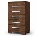 Ver imagem 3 de Cômoda 90,2cm Grande 5 Gavetas Quarto Compacta Organizadora Malbec