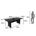 Ver imagem 4 de Mesa de Escritório para Reunião 200x100cm Me4119 Preto