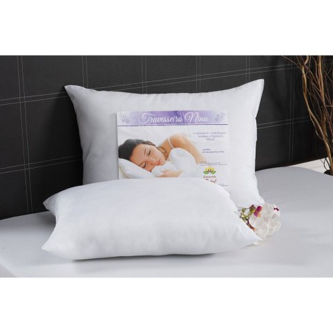 Travesseiro Nina 45 X 65 X 20 Cm Fibra de Silicone Perfil Médio