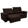 Sofá Retrátil e Reclinável 2.30m 4 Lugares Belizze Linoforte Tec.998 Marrom Bellize - 4