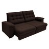 Sofá Retrátil e Reclinável 2.30m 4 Lugares Belizze Linoforte Tec.998 Marrom Bellize - 3