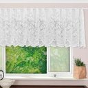 Ver imagem 5 de Cortina Renda Cascata Bando Reta Veneza Cozinha 0,60x3,00:Tulipa Branca
