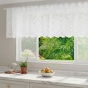 Ver imagem 4 de Cortina Renda Cascata Bando Reta Veneza Cozinha 0,60x3,00:Tulipa Branca