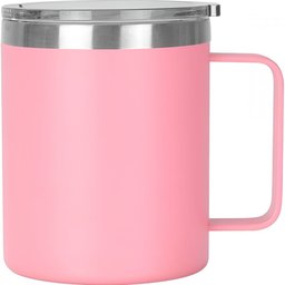 Caneca Térmica Inox 360ml Rosa: Café Quente e Cerveja Gelada Já! - 1