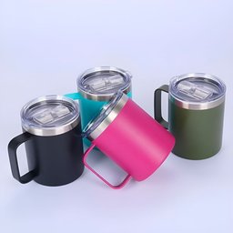 Caneca Térmica Inox 360ml Rosa: Café Quente e Cerveja Gelada Já! - 3