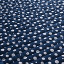 Ver imagem 5 de Kit Cobre Leito Poá Casal 100% Algodão Colcha 3 Peças Estampa Bolinhas Azul Marinho