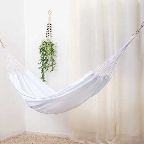 Rede de Dormir Infantil 100% Algodão Branco